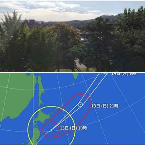 台風19号と今日の小樽